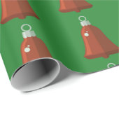 Cadeau Papier d'enrobage de cloche rouge (Coin rond)