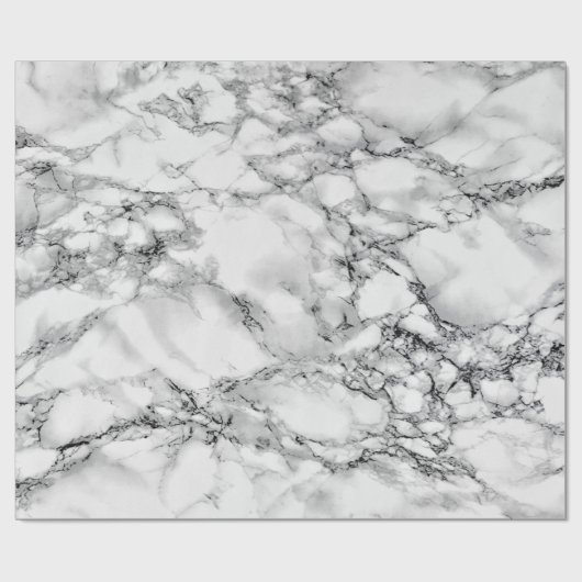 Cadeau Papier d'enrobage de conception de Marbre blanc (Plat)