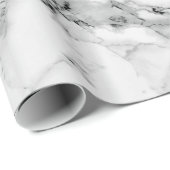 Cadeau Papier d'enrobage de conception de Marbre blanc (Coin rond)