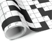 Cadeau Papier d'enrobage de conception de mots croisés (Coin rond)