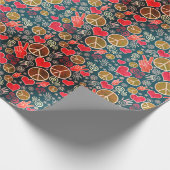 Cadeau Papier d'enrobage de conception des signes de paix (Coin)