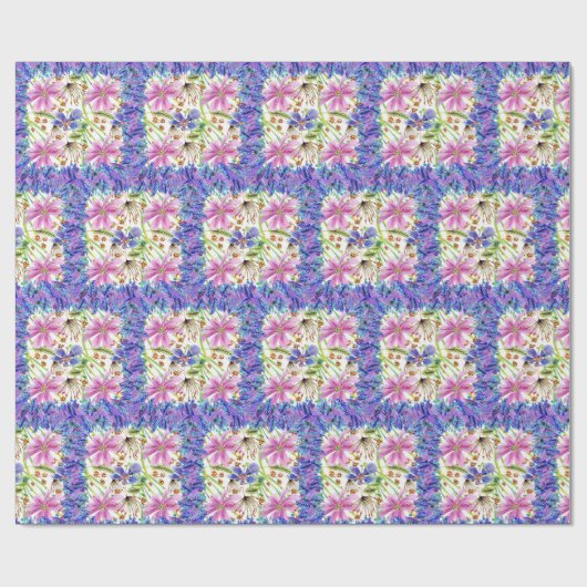 Cadeau Papier d'enrobage de conception fleur sauvage (Plat)