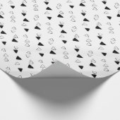 Cadeau Papier d'enrobage de conception Triangles noir et (Coin)