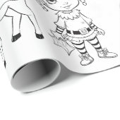 Cadeau Papier d'enrobage de couleur de Noël (Coin rond)