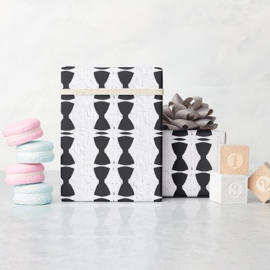 Cadeau Papier d'enrobage de Cravate noir vertical3 (Baby Shower)