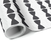 Cadeau Papier d'enrobage de Cravate noir vertical3 (Coin rond)