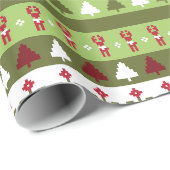 Cadeau Papier d'enrobage de croix de Noël (Coin rond)