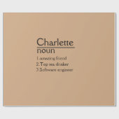 Cadeau Papier d'enrobage de définition de nom personnalis (Plat)