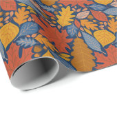 Cadeau Papier d'enrobage de feuillages d'automne (Coin rond)