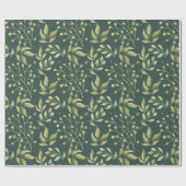 Cadeau Papier d'enrobage de feuillages d'hiver (Plat)