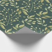 Cadeau Papier d'enrobage de feuillages d'hiver (Coin)