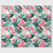 Cadeau Papier d'enrobage de Flamant rose (Plat)