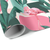 Cadeau Papier d'enrobage de Flamant rose (Coin rond)