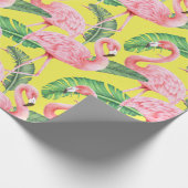 Cadeau Papier d'enrobage de Flamant rose (Coin)