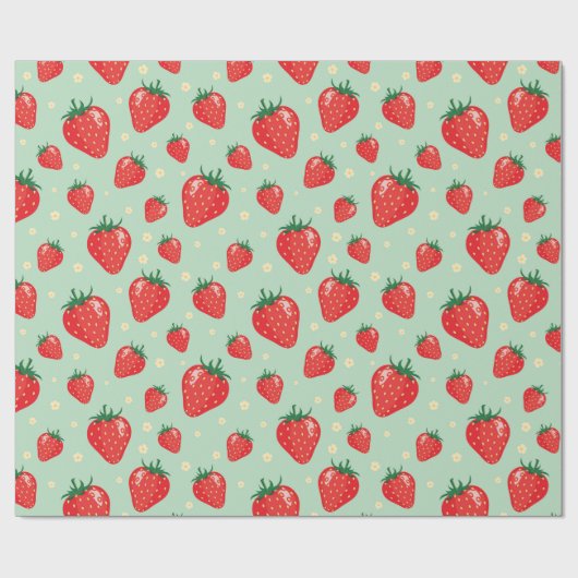 Cadeau Papier d'enrobage de fraises mûres (Plat)