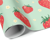 Cadeau Papier d'enrobage de fraises mûres (Coin rond)