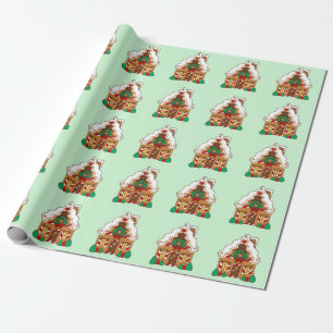 Cadeau Papier d'enrobage de la maison de pain d'épices