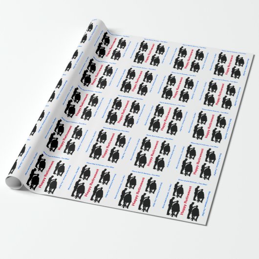 Cadeau Papier d'enrobage de la silhouette en barbier (Déroulé)