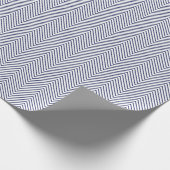 Cadeau Papier d'enrobage de ligne Chevron - bleu marine s (Coin)
