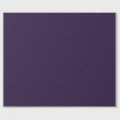 Cadeau Papier d'enrobage de ligne Chevron - violet sur no (Plat)