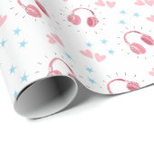 Cadeau Papier d'enrobage de livres sonores rose (Coin rond)