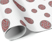 Cadeau Papier d'enrobage de machines rouges (Coin rond)