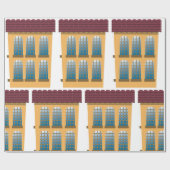 Cadeau Papier d'enrobage de maison à deux étages (Plat)