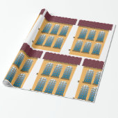 Cadeau Papier d'enrobage de maison à deux étages (Déroulé)