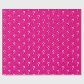 Cadeau Papier d'enrobage de marque de question rose (Plat)