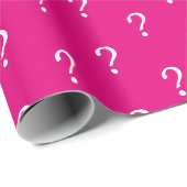 Cadeau Papier d'enrobage de marque de question rose (Coin rond)