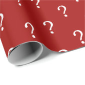 Cadeau Papier d'enrobage de marque de question rouge (Coin rond)