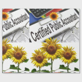 Cadeau Papier d'enrobage de matte comptable de tournesol (Plat)