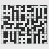 Cadeau Papier d'enrobage de mot croisé noir et blanc (Plat)