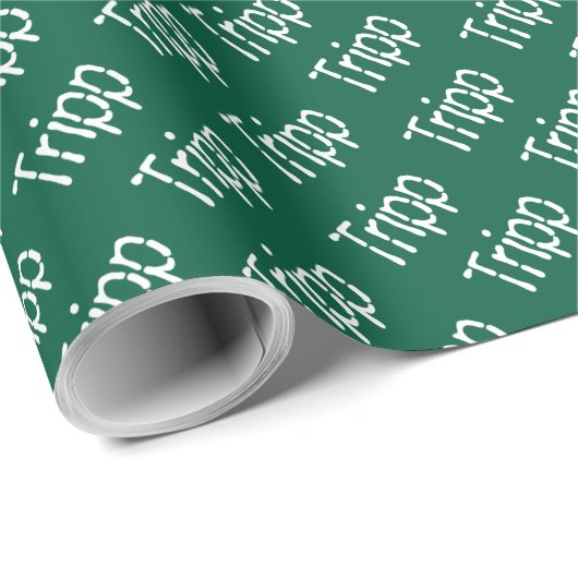 Cadeau Papier d'enrobage de nom (Coin rond)