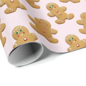 Cadeau Papier d'enrobage de pain d'épices de Noël (Coin rond)