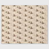 Cadeau Papier d'enrobage de patchs Citrouille blanc (Plat)