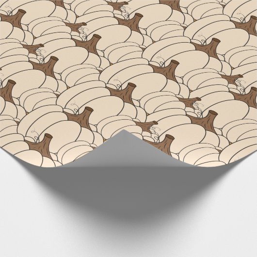 Cadeau Papier d'enrobage de patchs Citrouille blanc (Coin)