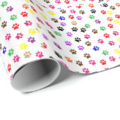 Cadeau Papier d'enrobage de pattes (Coin rond)