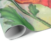 Cadeau Papier d'enrobage de pavots (Coin rond)