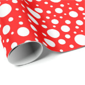 Cadeau Papier d'enrobage de points rouges (Coin rond)