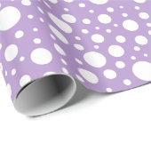 Cadeau Papier d'enrobage de points violets (Coin rond)