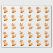 Cadeau Papier d'enrobage de renard de fleurs (Plat)