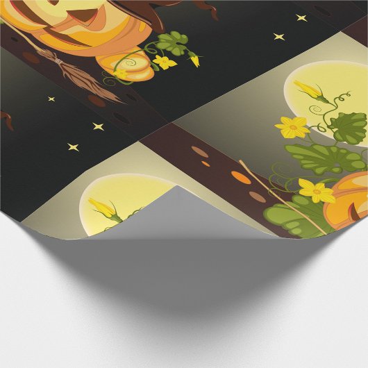 Cadeau Papier d'enrobage de sorcière citrouille