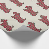 Cadeau Papier d'enrobage de Terrier écossais vintage (Coin)