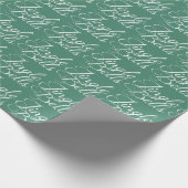 Cadeau Papier d'enrobage de texte blanc turquoise Jingle (Coin)