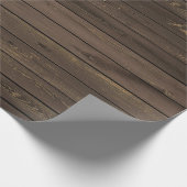 Cadeau Papier d'enrobage de texture de bois rustique (Coin)