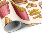 Cadeau Papier d'enrobage des aliments en jonc (Coin rond)