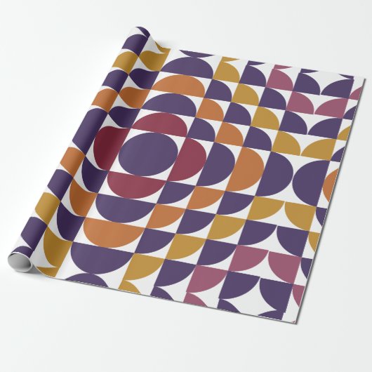 Cadeau Papier d'enrobage des cercles rétro gras (Déroulé)