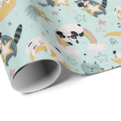 Cadeau Papier d'enrobage des critères adorables (Coin rond)