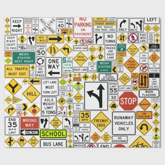 Cadeau Papier d'enrobage des signaux de trafic (Plat)